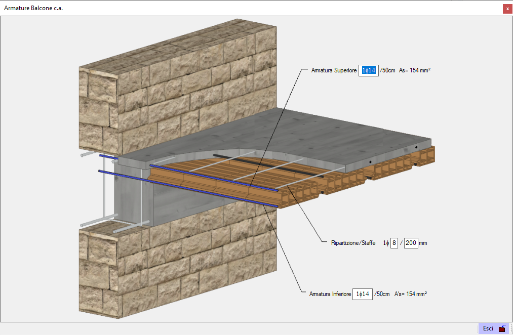 NEW : BCS Balcone in Acciaio / Cemento Amato