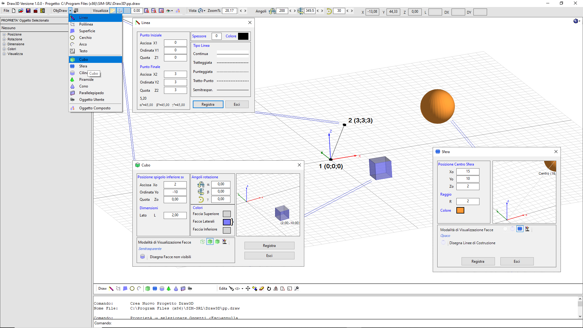 Inserisci Oggetti 3D